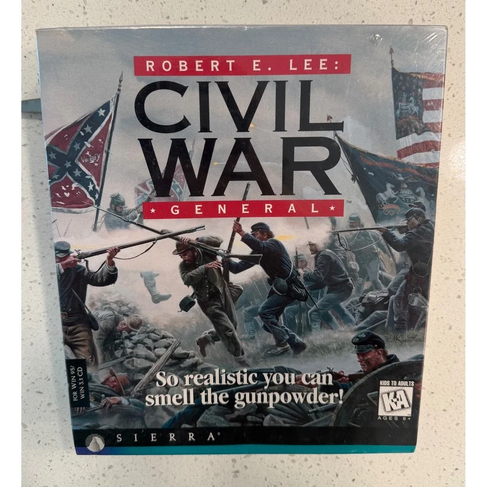 Sierra Civil War‎ General PC Game Win 95 3.1 New Vintage Strategy Retro Big Box